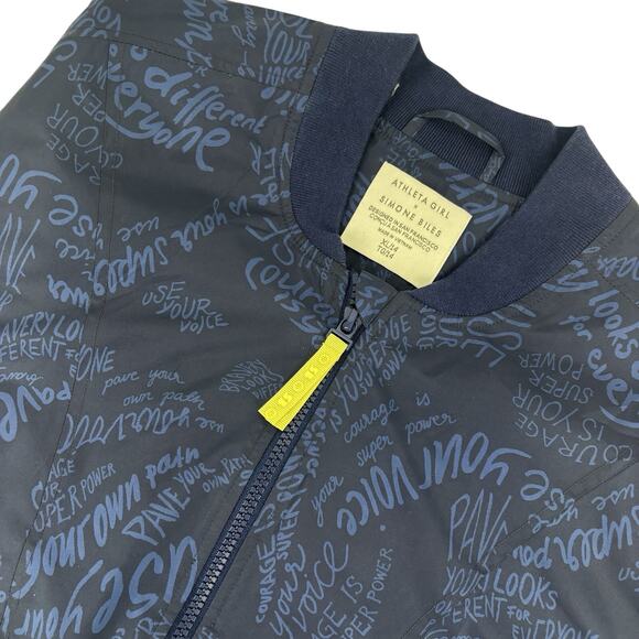 NEW Athleta Girl Simone Biles Convertible Jacket XL (14) Navy Blue NWT $99 MSRP - Picture 3 of 16
